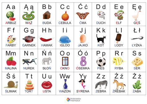 alfabet polski litery